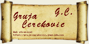 Gruja Čereković vizit kartica